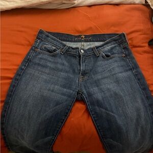 7 For All Mankind Dark Blue Boot Cut Jeans